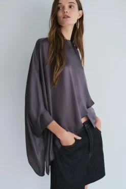 Sale CAPA ASIMÉTRICA FLUIDA ZW COLLECTION Mujer Tops / Bodies