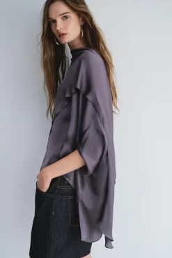 Sale CAPA ASIMÉTRICA FLUIDA ZW COLLECTION Mujer Tops / Bodies