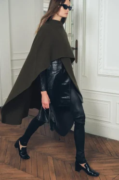 Discount CAPA ASIMÉTRICA MEZCLA LANA ZW COLLECTION Mujer Abrigos / Anoraks