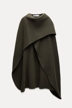 Discount CAPA ASIMÉTRICA MEZCLA LANA ZW COLLECTION Mujer Abrigos / Anoraks