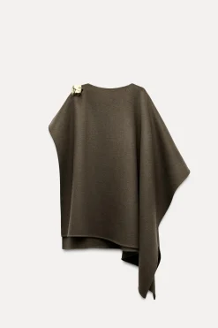 Sale CAPA CON LANA BROCHE ZW COLLECTION Mujer Abrigos / Anoraks