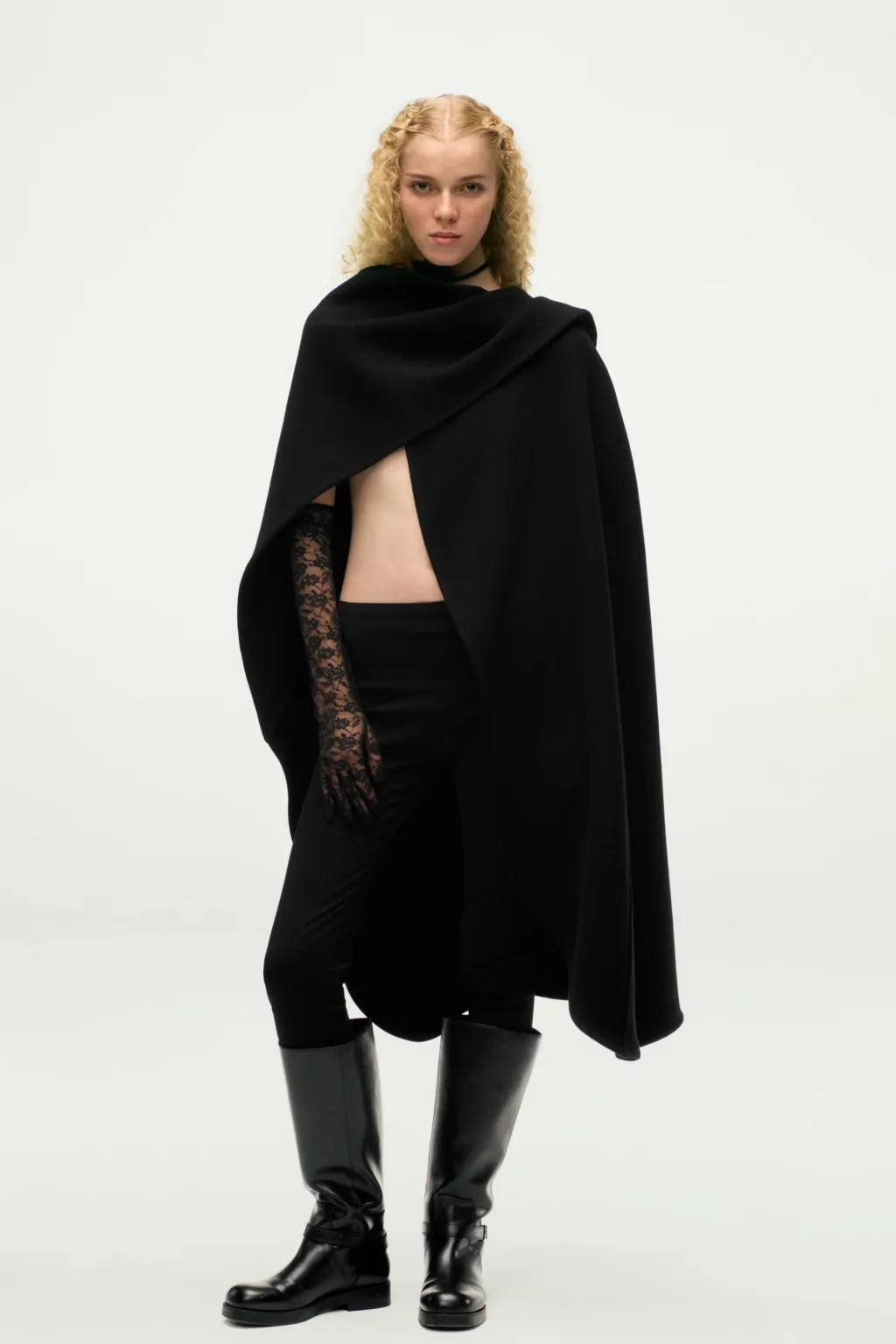 Online CAPA LANA ASIMÉTRICA MEZCLA LANA MANTECO ZW COLLECTION Mujer Abrigos / Anoraks