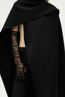 Online CAPA LANA ASIMÉTRICA MEZCLA LANA MANTECO ZW COLLECTION Mujer Abrigos / Anoraks