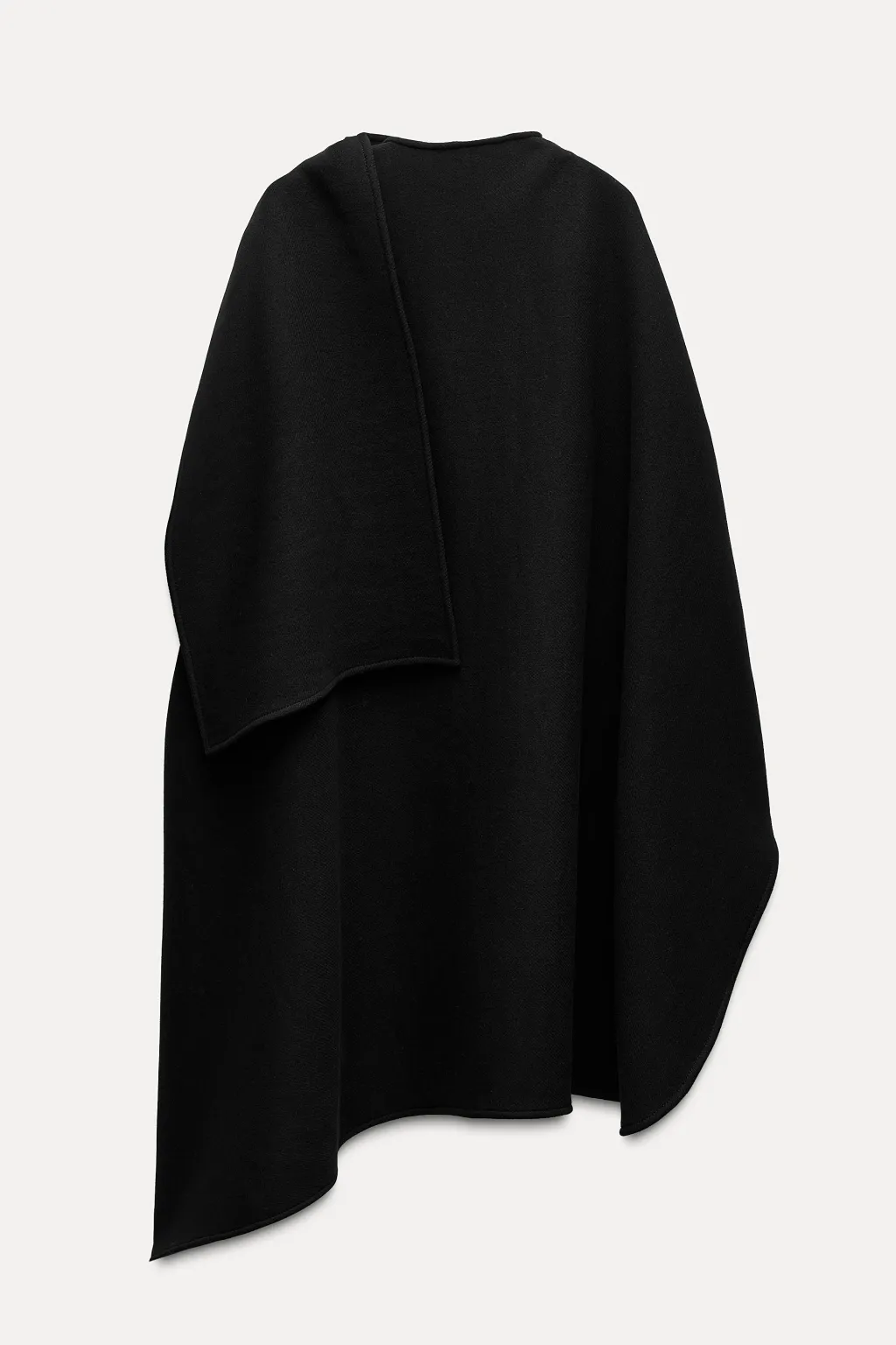 Online CAPA LANA ASIMÉTRICA MEZCLA LANA MANTECO ZW COLLECTION Mujer Abrigos / Anoraks