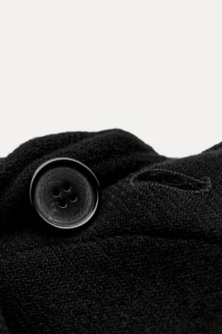 Online CAPA LANA ASIMÉTRICA MEZCLA LANA MANTECO ZW COLLECTION Mujer Abrigos / Anoraks