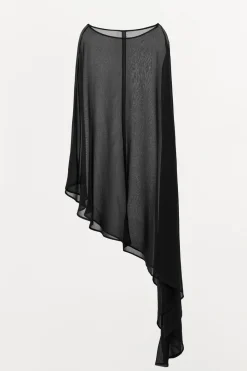 Outlet CAPA SEMITRASNPARENTE ASIMÉTRICA Mujer Chaquetas / Cazadoras