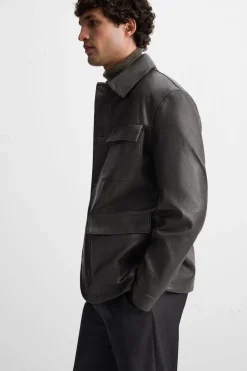 Best CAZADORA PIEL BOLSILLOS Hombre Piel