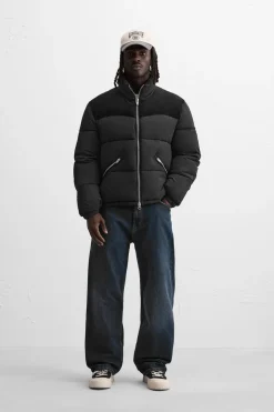 New CAZADORA ACOLCHADA COMBINADO PANA Hombre Plumíferos