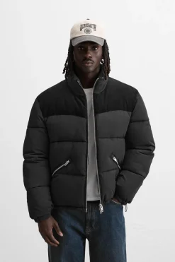 New CAZADORA ACOLCHADA COMBINADO PANA Hombre Plumíferos