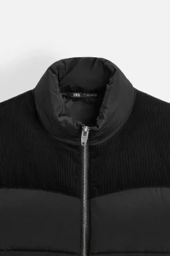 New CAZADORA ACOLCHADA COMBINADO PANA Hombre Plumíferos