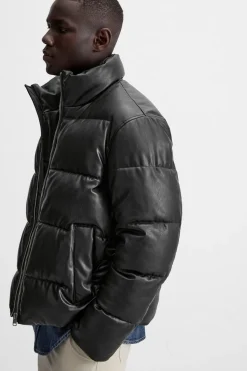 New CAZADORA ACOLCHADA EFECTO PIEL Hombre Plumíferos