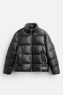 New CAZADORA ACOLCHADA EFECTO PIEL Hombre Plumíferos