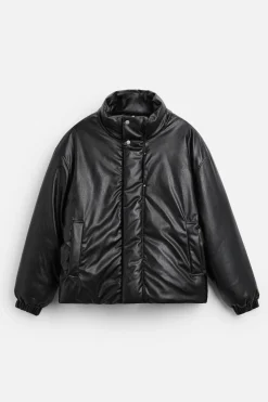 New CAZADORA ACOLCHADA EFECTO PIEL Hombre Plumíferos