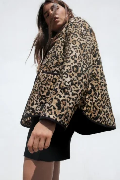 Outlet CAZADORA ACOLCHADA ESTAMPADO ANIMAL Mujer Chaquetas / Cazadoras
