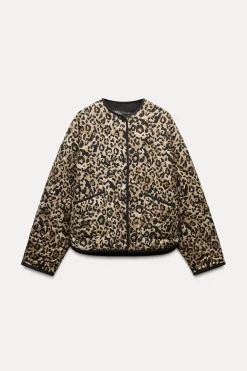 Outlet CAZADORA ACOLCHADA ESTAMPADO ANIMAL Mujer Chaquetas / Cazadoras