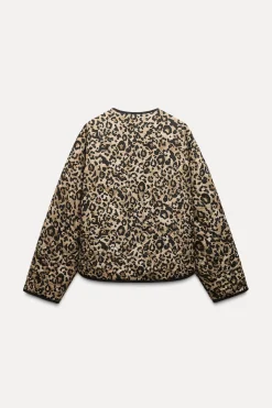 Outlet CAZADORA ACOLCHADA ESTAMPADO ANIMAL Mujer Chaquetas / Cazadoras