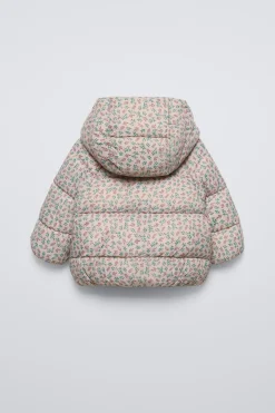 Niños ZARA 0 - 6 Meses·Sacos / Buzos|6 - 18 Meses·Abrigos / Buzos<CAZADORA ACOLCHADA FLORES