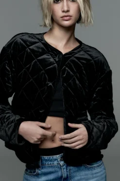 Discount CAZADORA ACOLCHADA TERCIOPELO Mujer Chaquetas / Cazadoras