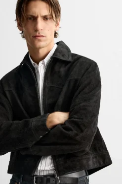 Online CAZADORA ANTE CROPPED FIT Hombre Piel