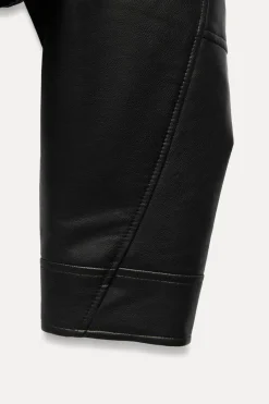 Sale CAZADORA BIKER CROP EFECTO PIEL Mujer Chaquetas / Cazadoras