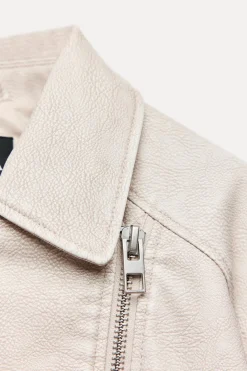 Best CAZADORA BIKER CROP EFECTO PIEL Mujer Chaquetas / Cazadoras