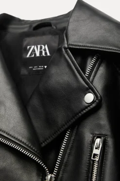 Fashion CAZADORA BIKER CROP EFECTO PIEL Mujer Chaquetas / Cazadoras