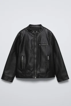 Niños ZARA 6 - 14 Años·Abrigos<CAZADORA BIKER EFECTO PIEL