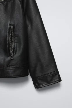 Niños ZARA 6 - 14 Años·Abrigos<CAZADORA BIKER EFECTO PIEL