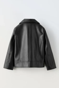 Niños ZARA 6 - 14 Años·Abrigos<CAZADORA BIKER EFECTO PIEL