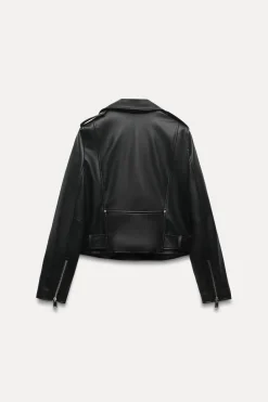 Discount CAZADORA BIKER EFECTO PIEL Mujer Chaquetas / Cazadoras