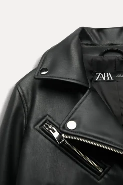 Discount CAZADORA BIKER EFECTO PIEL Mujer Chaquetas / Cazadoras