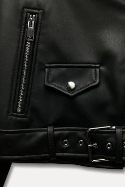 Discount CAZADORA BIKER EFECTO PIEL Mujer Chaquetas / Cazadoras