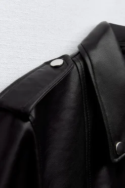 Fashion CAZADORA BIKER EFECTO PIEL Mujer Chaquetas / Cazadoras