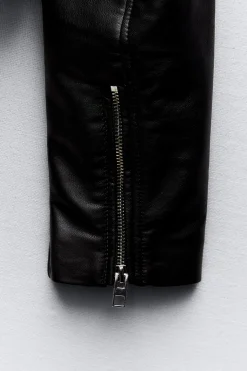 Fashion CAZADORA BIKER EFECTO PIEL Mujer Chaquetas / Cazadoras