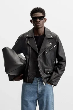 Sale CAZADORA BIKER PIEL Hombre Piel