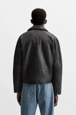 Sale CAZADORA BIKER PIEL Hombre Piel