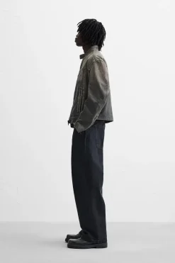 Best CAZADORA BIKER PIEL LAVADA Hombre Piel