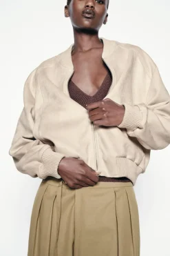 Clearance CAZADORA BOMBER EFECTO ANTE Mujer Chaquetas / Cazadoras