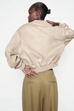 Clearance CAZADORA BOMBER EFECTO ANTE Mujer Chaquetas / Cazadoras