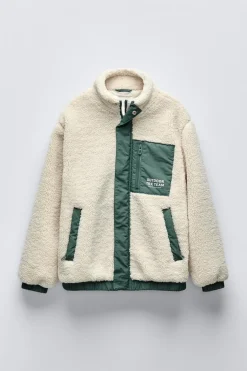 Niños ZARA 6 - 14 Años·Abrigos<CAZADORA BORREGUILLO COMBINADO NYLON