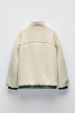 Niños ZARA 6 - 14 Años·Abrigos<CAZADORA BORREGUILLO COMBINADO NYLON