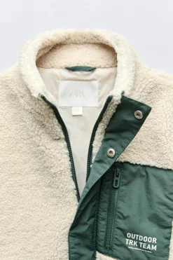 Niños ZARA 6 - 14 Años·Abrigos<CAZADORA BORREGUILLO COMBINADO NYLON