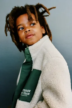 Niños ZARA 6 - 14 Años·Abrigos<CAZADORA BORREGUILLO COMBINADO NYLON