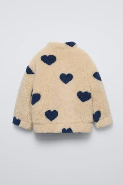 Niños ZARA 1½ - 6 Años·Total Look|6 - 18 Meses·Abrigos / Buzos<CAZADORA BORREGUILLO CORAZONES