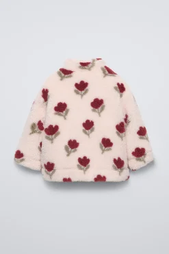 Niños ZARA 1½ - 6 Años·Total Look|6 - 18 Meses·Abrigos / Buzos<CAZADORA BORREGUILLO ESTAMPADO TULIPANES