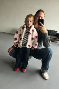 Niños ZARA 1½ - 6 Años·Total Look|6 - 18 Meses·Abrigos / Buzos<CAZADORA BORREGUILLO ESTAMPADO TULIPANES