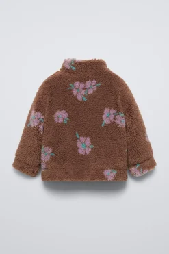 Niños ZARA 6 - 18 Meses·Abrigos / Buzos<CAZADORA BORREGUILLO ESTAMPADO FLORES