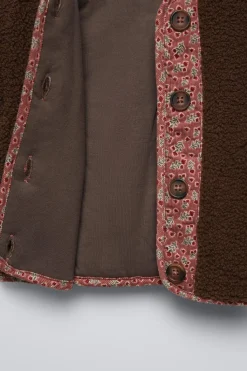 Niños ZARA 0 - 6 Meses·Sacos / Buzos|6 - 18 Meses·Conjuntos<CAZADORA BORREGUILLO FLORES