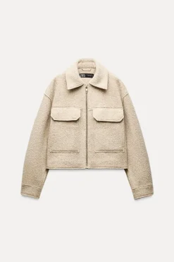 Sale CAZADORA BOUCLÉ BOLSILLOS PLASTRÓN Mujer Chaquetas / Cazadoras