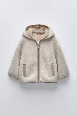 Niños ZARA 1½ - 6 Años·Abrigos|1½ - 6 Años·Abrigos<CAZADORA CAPUCHA BORREGUILLO